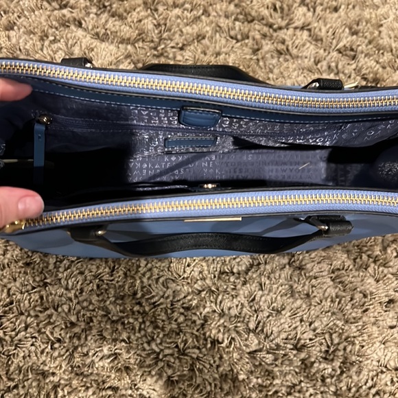 Kate Spade - Blue/cream color block / saffiano leather handbag - Picture 2 of 4